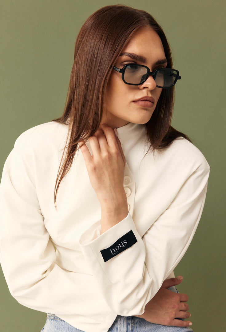 The Tailored Button Jacket - White