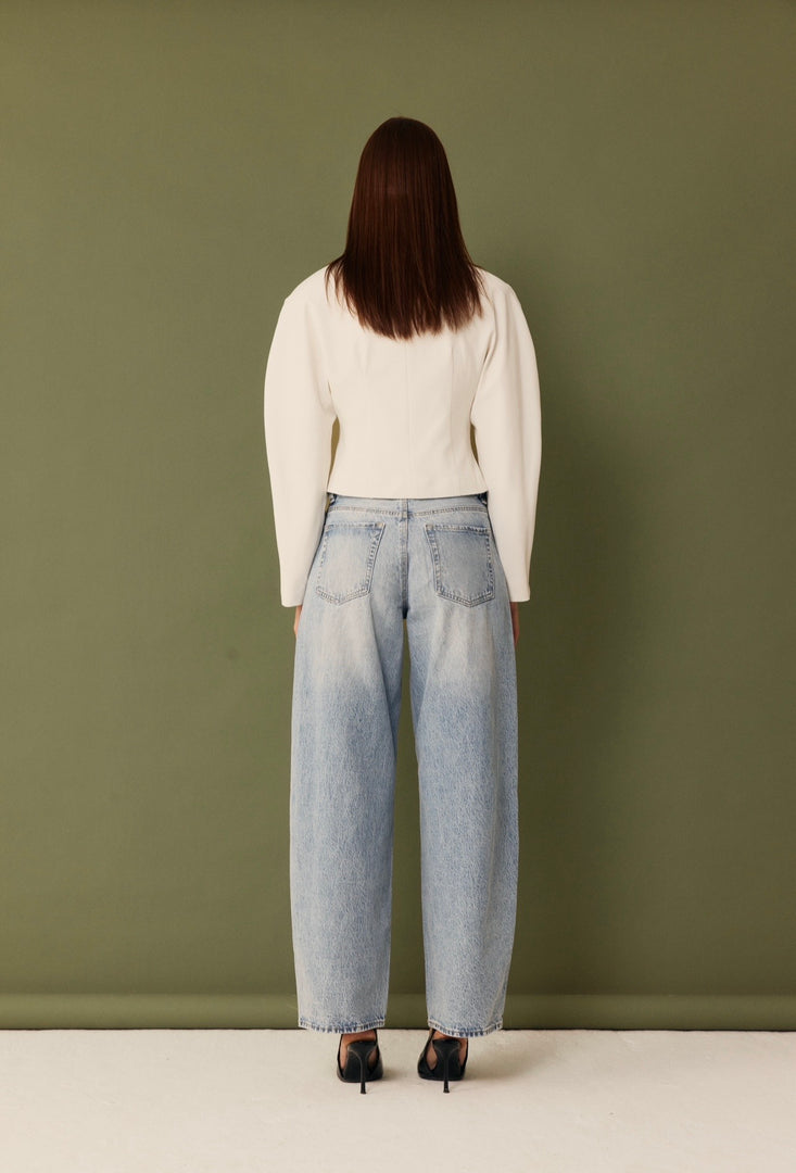 The Tailored Button Jacket - White