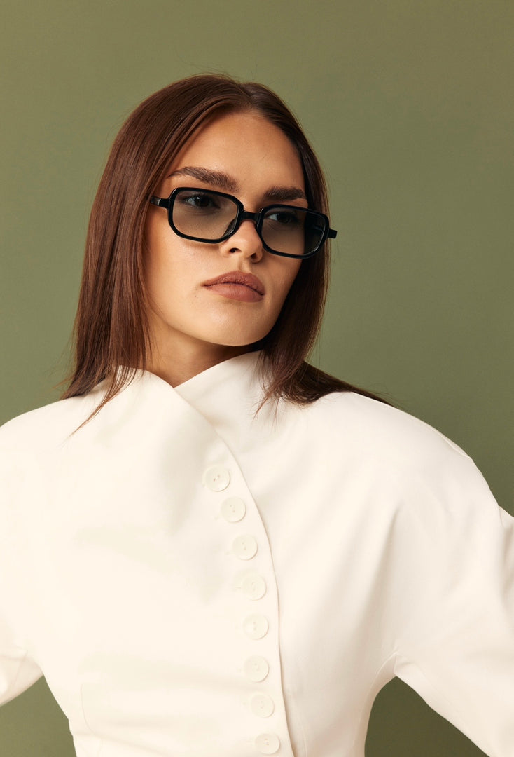 The Tailored Button Jacket - White