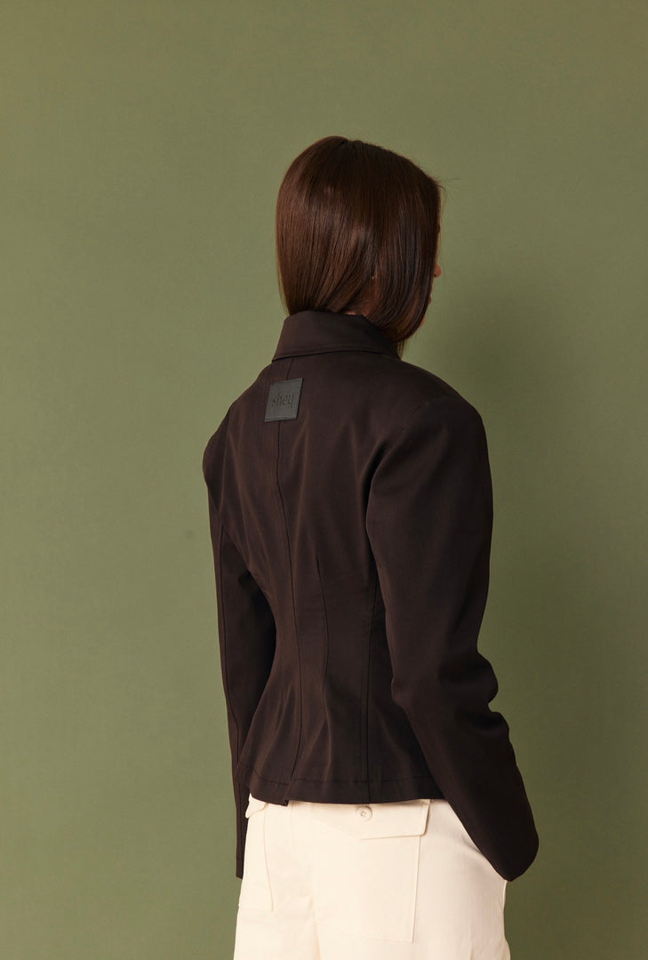 The Sculpt Jacket - Dark Brown