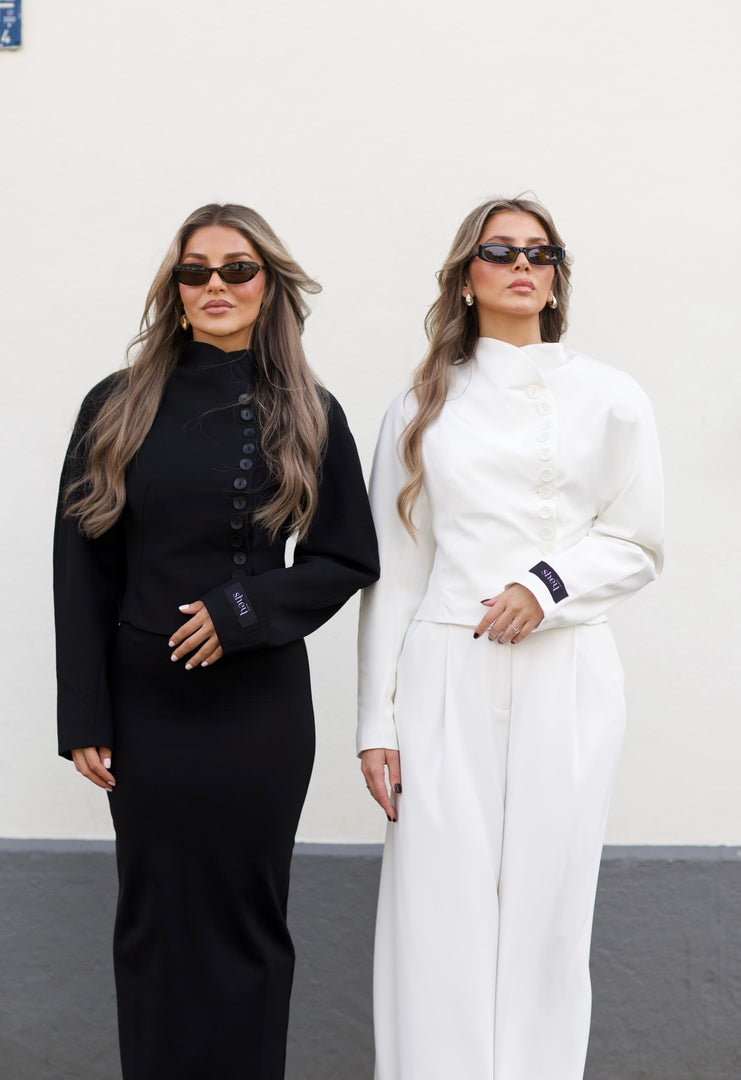 The Tailored Button Jacket - White