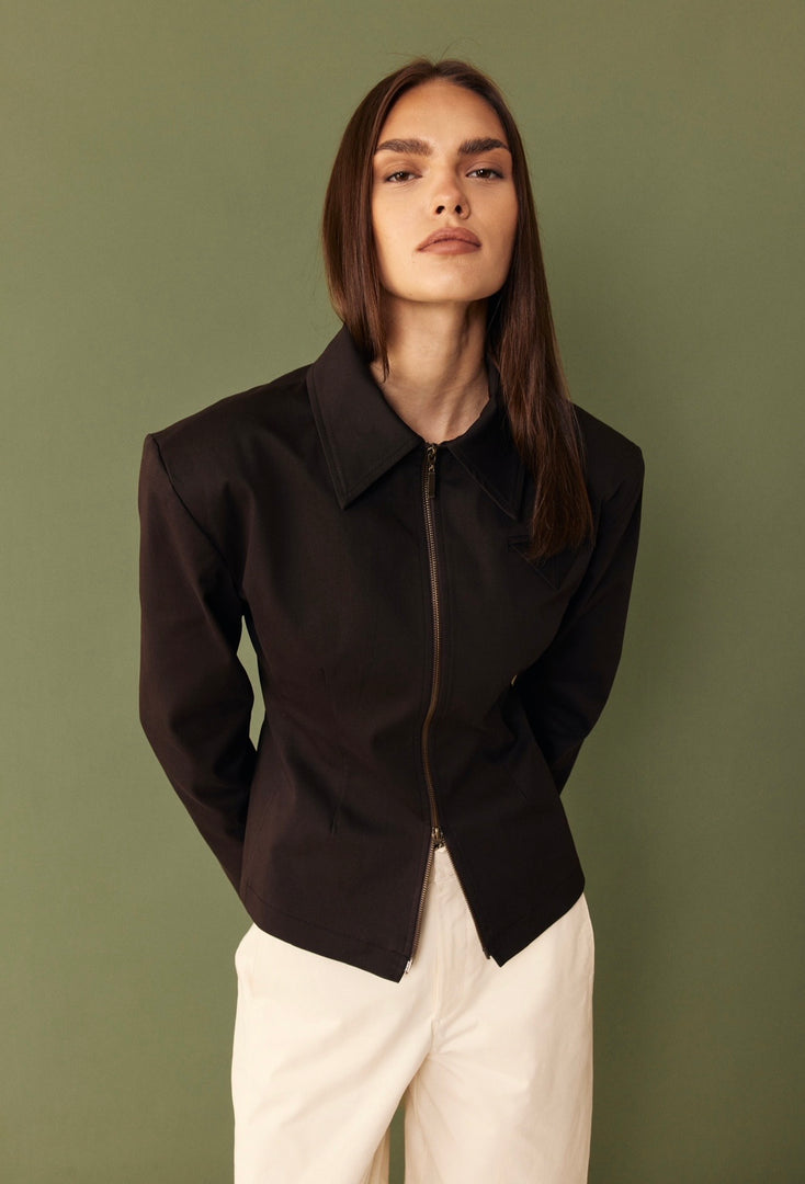 The Sculpt Jacket - Dark Brown