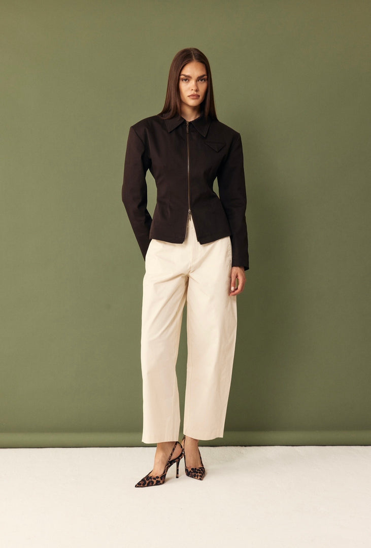 The Sculpt Jacket - Dark Brown
