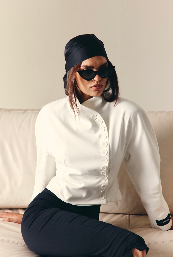 The Tailored Button Jacket - White