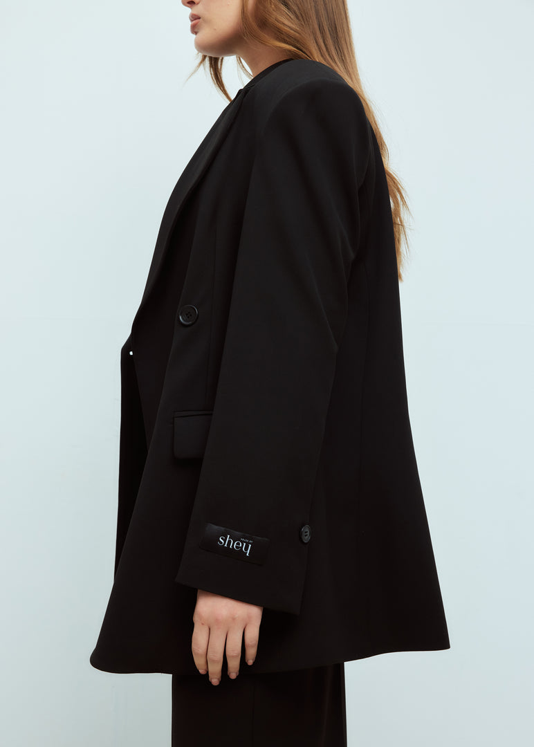 Side Button Oversized Blazer – House of Shey