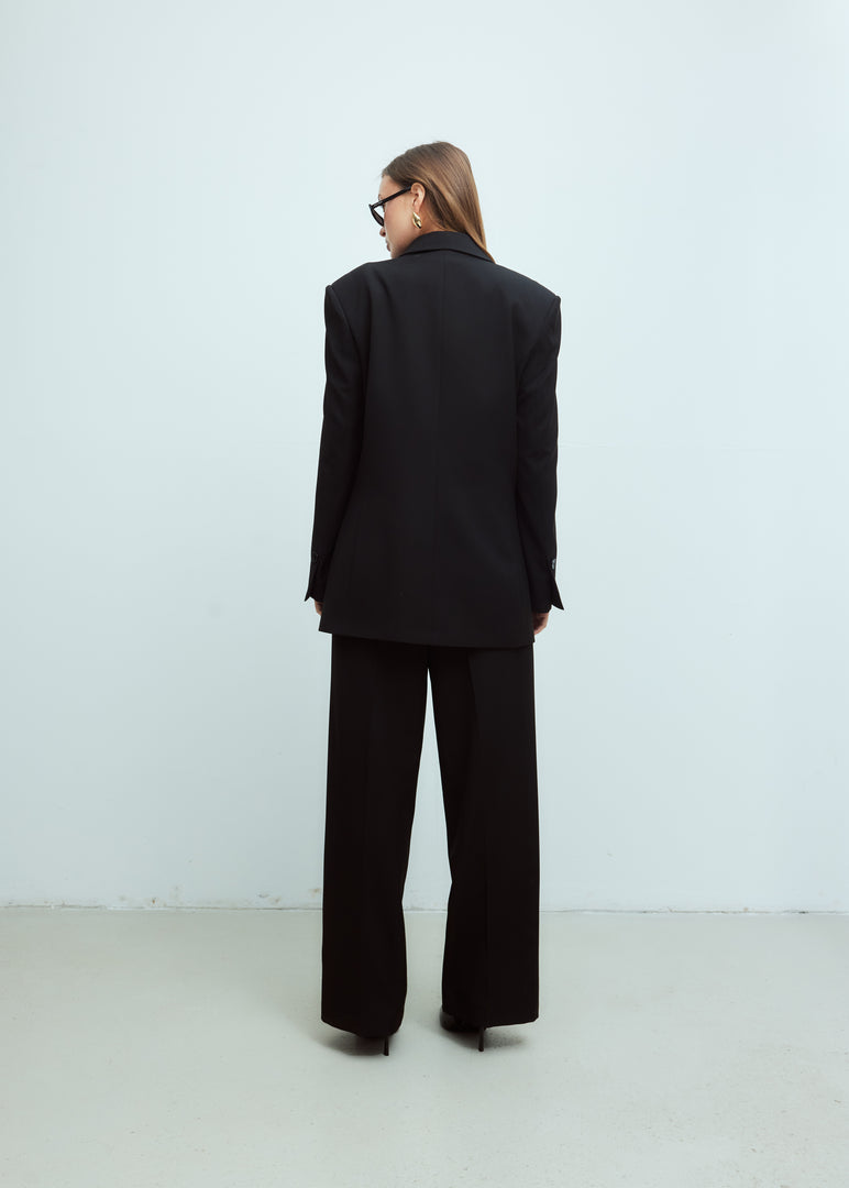 Side Button Oversized Blazer