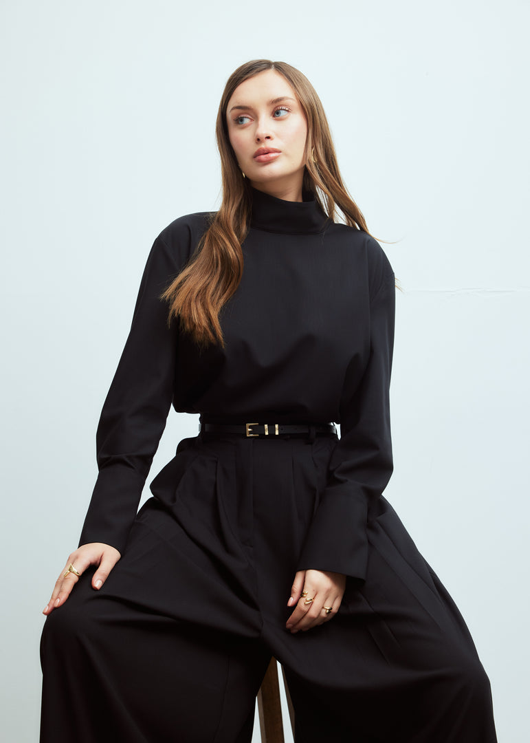 Gold Button Classic Blouse