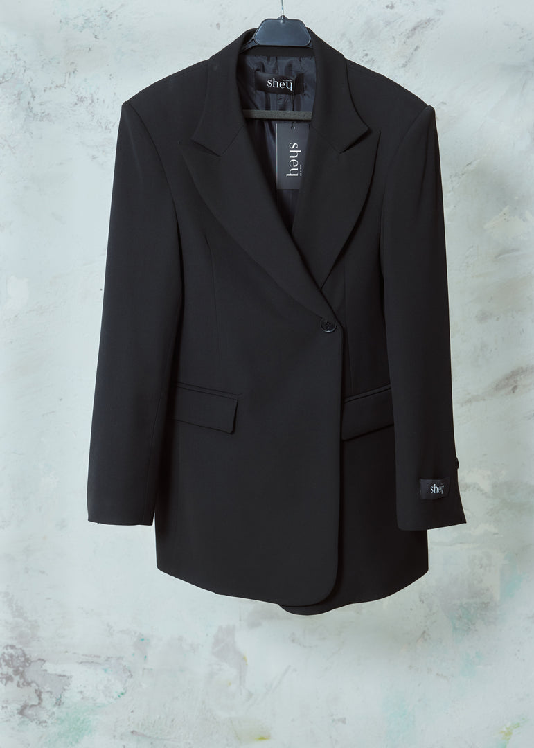 Side Button Oversized Blazer