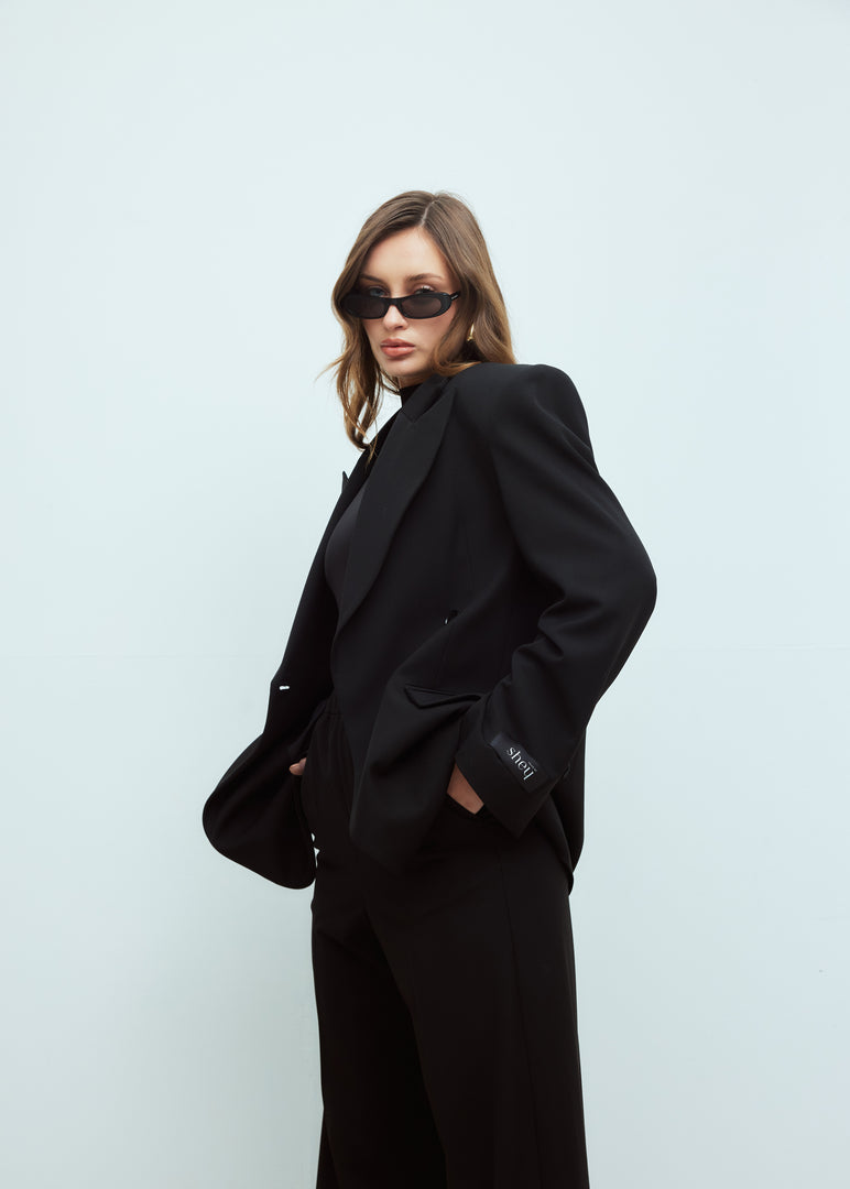 Side Button Oversized Blazer